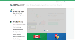 Desktop Screenshot of mckennalogistics.ca
